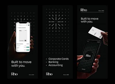 Rho | Business Banking app design banking bold branding dynamic graphic design holistic mobile nikola obradovic design ondsn product design simplistic typography web design
