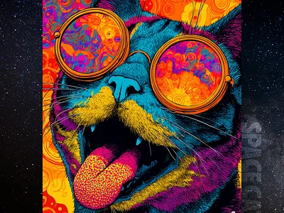 π ai branding cat daliy design illustration poster print