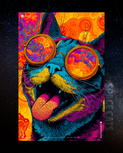 🌈 ai branding cat daliy design illustration poster print