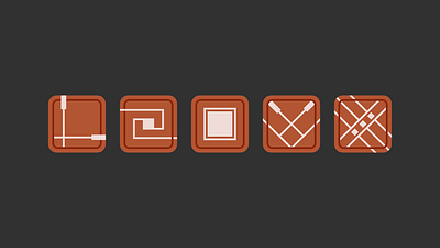 Frank Lloyd Wright Boathouse Icons branding graphic design illustration logo vector