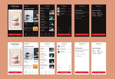 Parfait Palace branding design food graphic design illustration logo typography ui ux vector wireframe