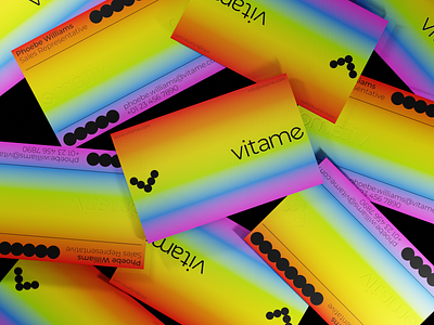 Vitame Business Cards brand design brand designer brand identity brand identity design brand identity designer branding business card business card design business card mockup business cards design gradient gradient color scheme gradient colors graphic design logo visual identity visual identity design visual identity designer