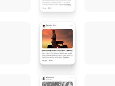Blog Post Preview Card UI blog card design clean ui daily design design trends new ios social media ui ux web design