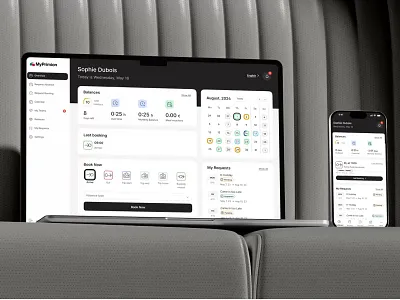 Time & Attendance SaaS Product UI/UX Design dark dashboard minimal saas time attendance time tracking ux ui ux ui design wcag