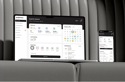 Time & Attendance SaaS Product UI/UX Design dark dashboard minimal saas time attendance time tracking ux ui ux ui design wcag