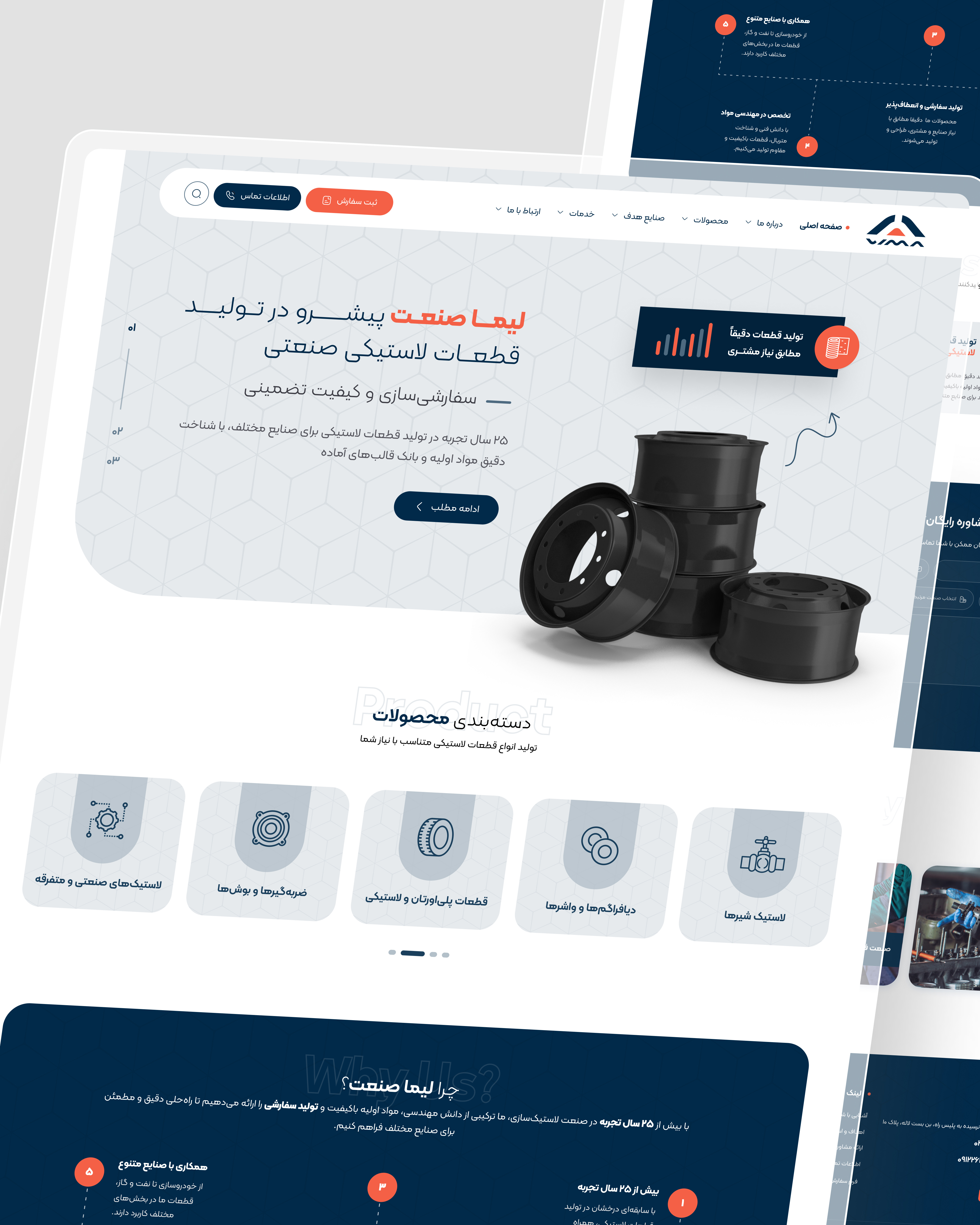 Industrial Rubber UI Design – Lima Sanat design figma design industrial industrial rubber industries manufacturer rubber ui ui design web design website wordpress