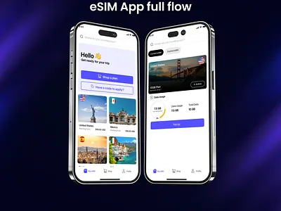 Superhero eSIM App full flow best design connectivity connectivity app esim app figma design full app design full app flow internet app roaming data app simple design top of the day ui ux user experience user interface