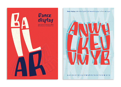 Dance display font graphic design