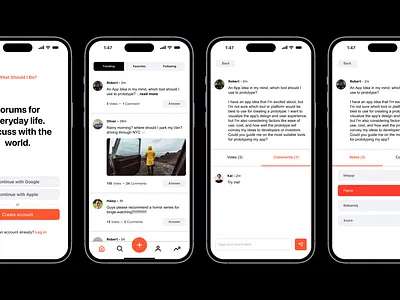 UX Design for a Forums Application