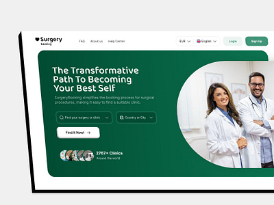 SurgeryBooking – UI with Care adaptive design branding design designsolutions digitalreality graphic design illustration qlarkstudio ui uxdesign
