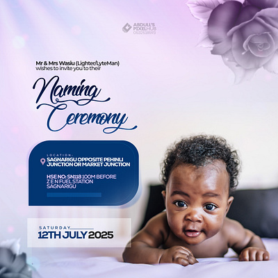 Naming Ceremony Flyer Design design eventdesign graphic design graphicdesign invitationdesign