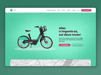 Daily UI #003: Landing Page 003 bike sharing dailyui landing page àvélo