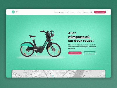 Daily UI #003: Landing Page 003 bike sharing dailyui landing page àvélo