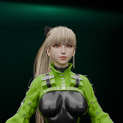 Stellar Blade 3D Character Fan Art Blender 3d 3dprinting 3dprintmodel animation blender design illustration ui vrchat vtuber