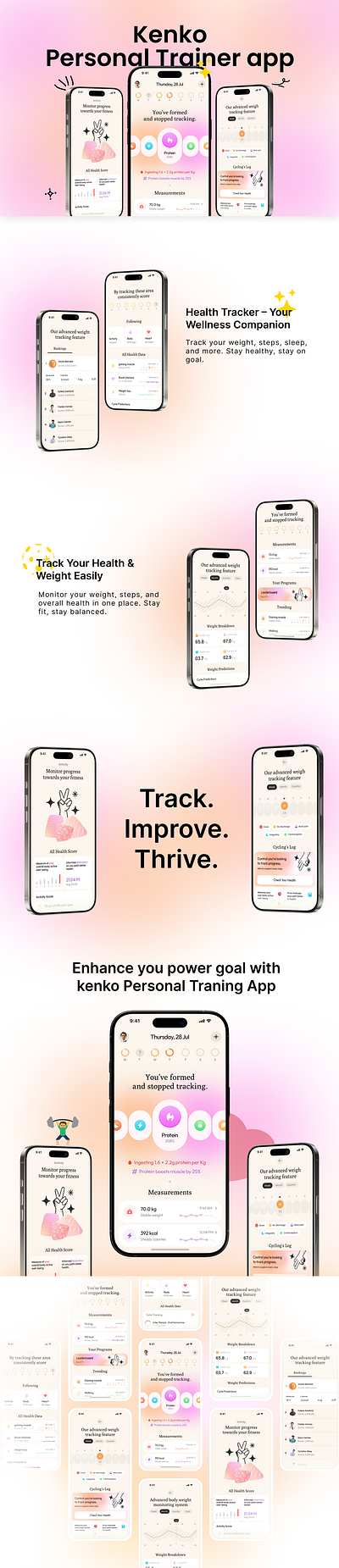 personal trainer App-Design 3d animation branding design graphic design logo motion graphics ui