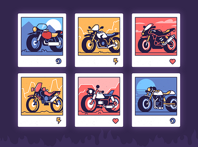 Moto car flat game illustration moto speed sport sticker technic vector