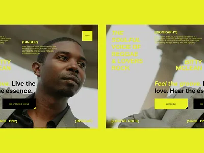 Hero Section - Bitty McLean art directed bitty mclean branding design editorial design graphic design hero section ui user interface web design