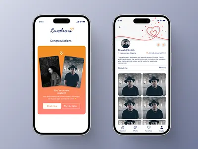 Dating app ui mibileapp ui