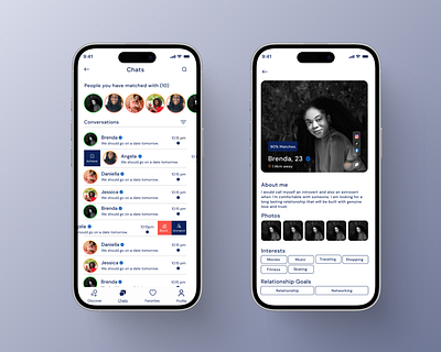 Dating app UI mibileapp ui