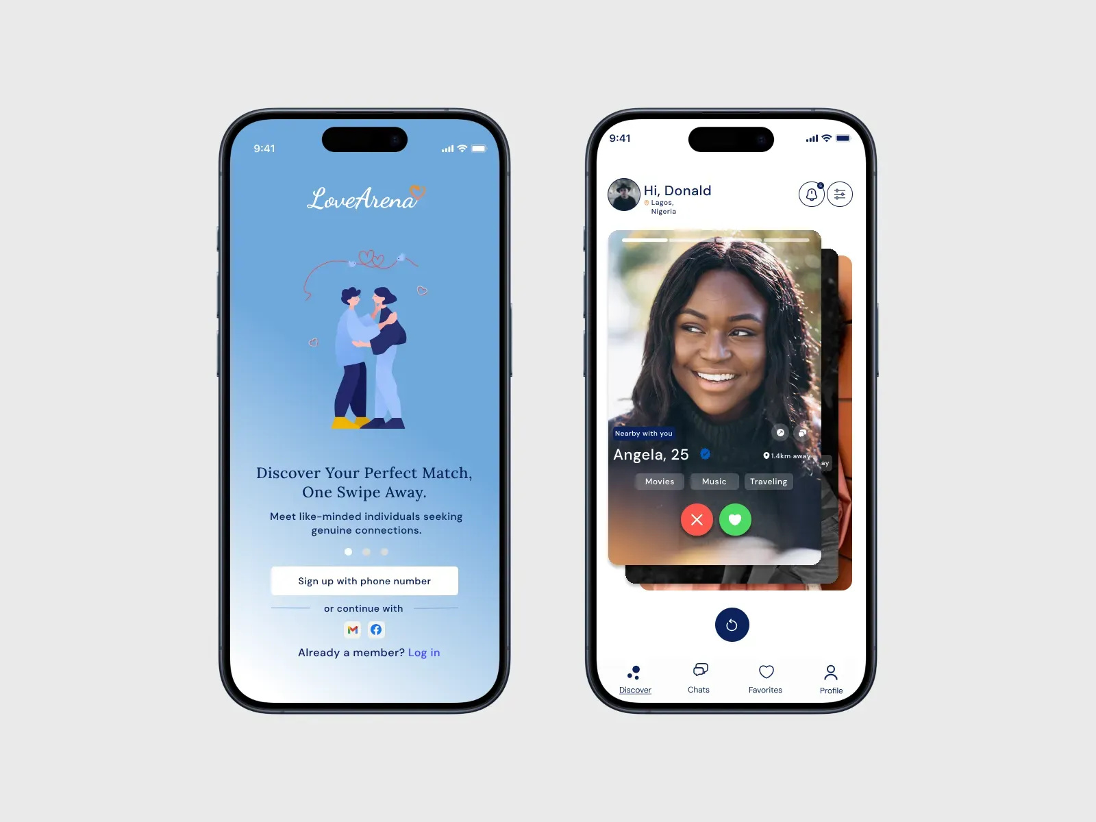 LoveArena - Dating Mobile App animation branding mibileapp ui mobile app product design ui uxui