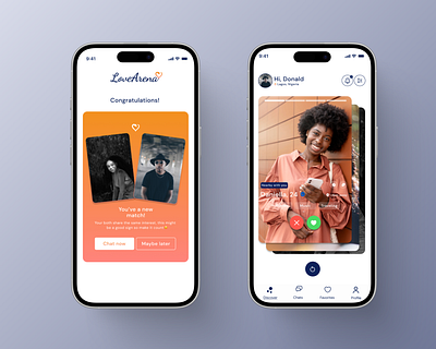 Dating app UI mibileapp ui