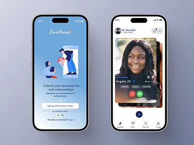 Dating app UI mibileapp ui