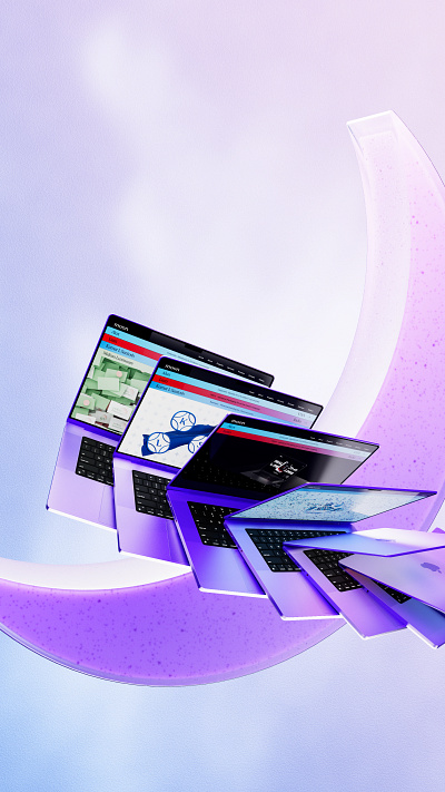 Moon 3d alan jacob george apple art clean design glass gradient graphic design illustration laptop mac macbook minimal moon motion design motion graphics pastel purple visualization