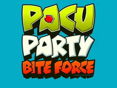 Pacu Party Game Title Treatment 2d asset amazon rainforest art amazon river basin aquatic icon arcade game brand designer custom type fish logo fishing game game design illustrator mobile game pacu illustration title treatment typography ui designer vector art