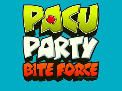 Pacu Party Game Title Treatment 2d asset amazon rainforest art amazon river basin aquatic icon arcade game brand designer custom type fish logo fishing game game design illustrator mobile game pacu illustration title treatment typography ui designer vector art