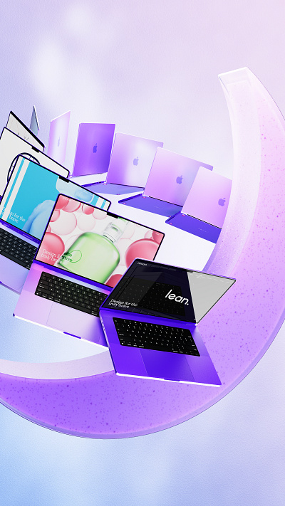 Moon 3d alan animation apple blender brand cinema 4d design frosted glass graphic design laptop liquid logo mac macbook moon motion motion graphics redshift
