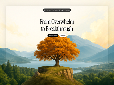 Homepage for a Life Coach Website - Keitimas animation coach website coaching website counselor framer template framer website graphic design hero section homepage landing page life coach mentor website mindful design modern website personal website professional website therapist website ui web design wellness design