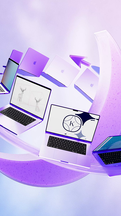 Moon 3d animation apple blender branding c4d design frost frosted glass glass gradient graphic design laptop loop moon motion design motion graphics pastel rs soft