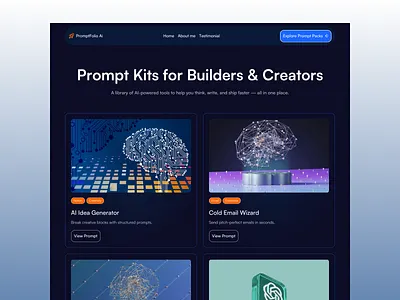 Website page UI dashboard design