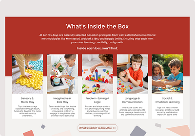 RenToy – Toy Rental Web App Design uiux uxdesign webdesign