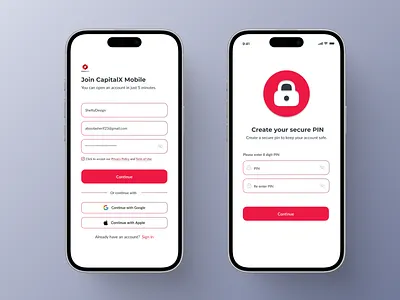 Investment app UI mibileapp ui
