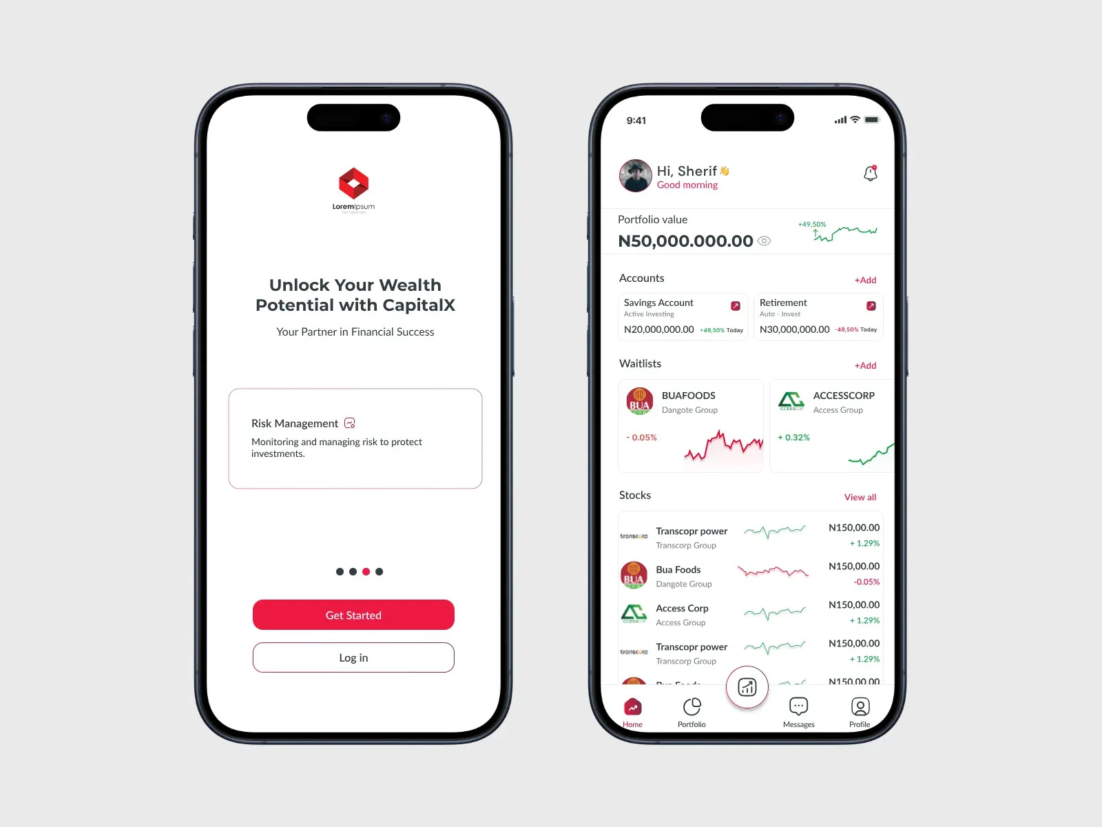 CapitalX - Investment Mobile App design figma mibileapp ui mobile app product design ui uxui