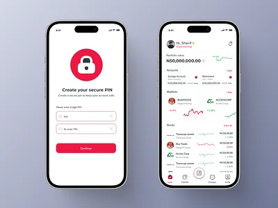 Investment app UI mibileapp ui