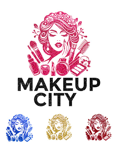 MAKEUP CITY LOGOS FOR CLIENT... adobe illustrator adobe photoshop branding business logo illustration logo design signature logo