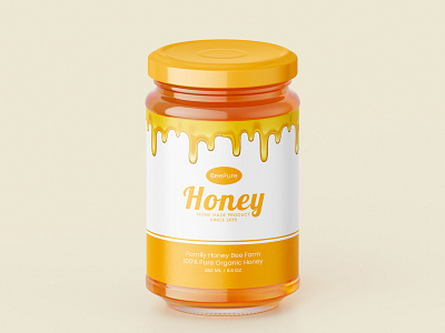 Modern Honey Label Design