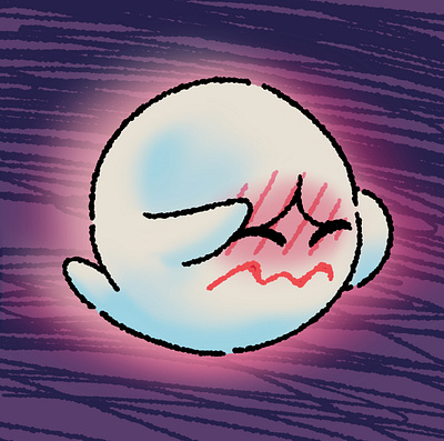 Boo (Nintendo character) boo ghost illustration nintendo personal project portrait illustration procreate