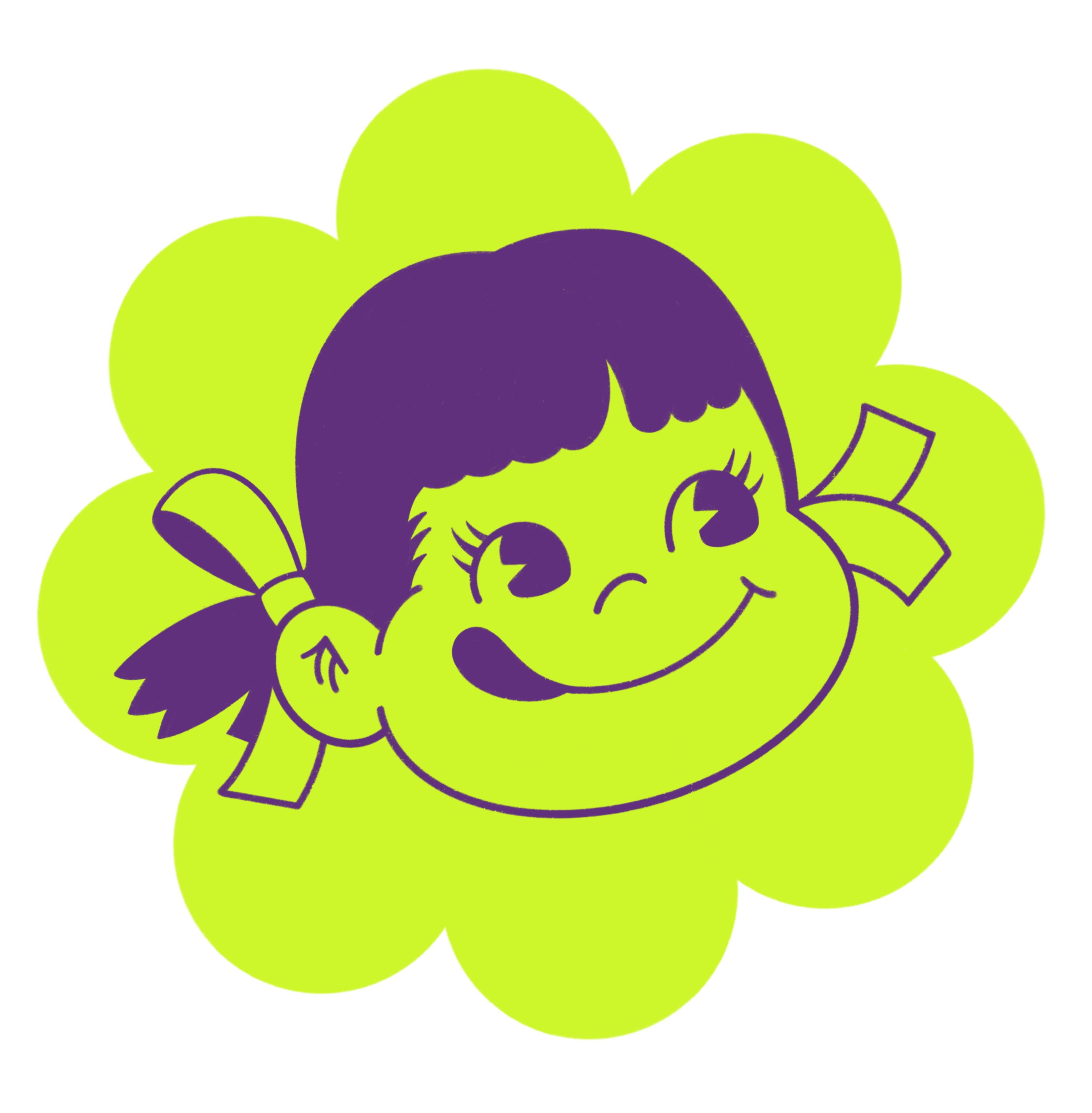 Peko-chan | ペコちゃん character illustration cute character digital art illustration kawaii art mascot design milky candy peko chan poster style procreate retro anime vintage japan