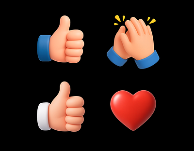 Explore fun and expressive emotion icons on GRAFFIN love thumbs ui