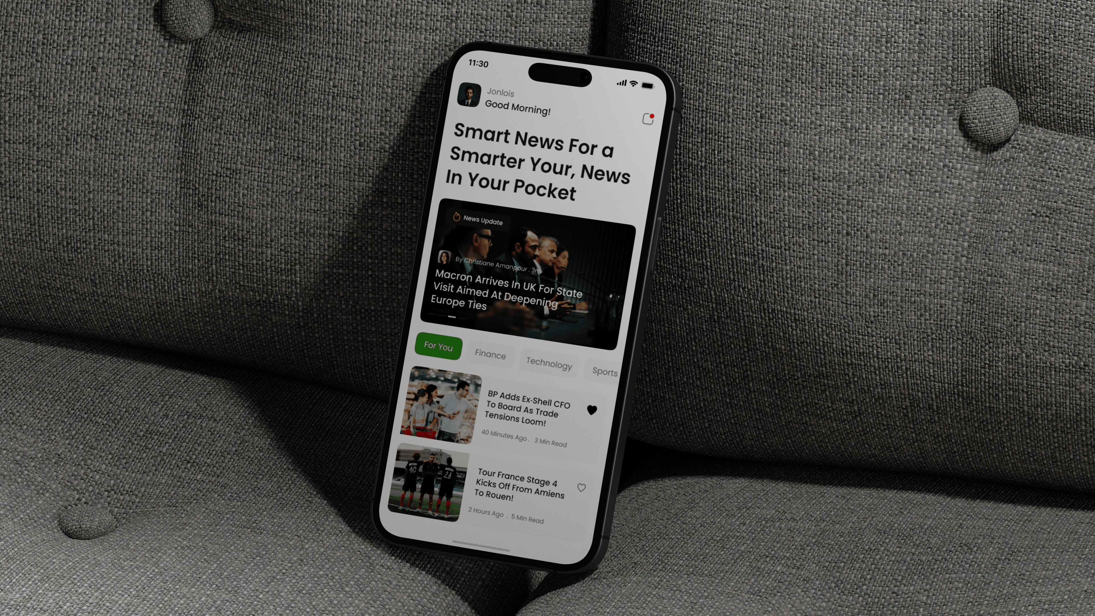 News Mobile App UI/UX app mobile app design mobile app ui news news app newsfeed newspaper read reading ui