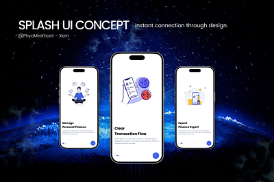 Splash, Onboarding UI Concept appdesign budgetapp cleanui dailyfinance expensetracker figmadesign financeapp fintech firstimpression mobileappdesign mobileui modernui moneytracker onboardingscreen splashscreen transactionui ui uiux uxdesign