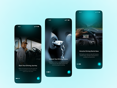 Onboarding Screen-driving school appdesign authentication drivingapp drivingschool educationapp mobile app screen mobileapp mobiledesign onboarding onboarding screen onboardingui screen transportationapp uidesign userinterface