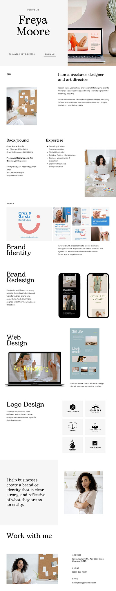Freya Website Design