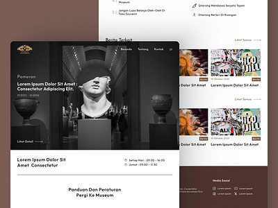 Museum Web Design app design ui uiux web design