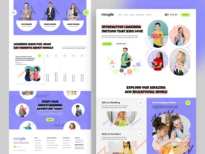 Kids Learning school website - web design - landing page children learning website childrens website dribbble e commerce framer designer homepage design kids kids learning school kids school kids webdesign kids website landing page learning school minimal webdesign portfolio design ui design ui ux design web design web designer website ui ux