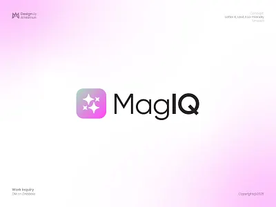 Artificial Intelligence, AI, Chat Bot, Automation Logo ai logo artificial intelligence ask ai automation bot branding chat bot chatgpt iq logo logo design logo designer logo icon logo mark magic ai magiq logo modern logo software symbol webapp