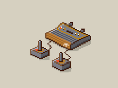 atari 2600 - retro video game system 1980s video game system atari atari design atari illustration atari pixel art pixel art pixel art video game retro video game retro video game system